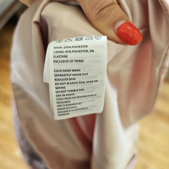 Bardot Lina Lace Sheath Dress Size 6 Rose Pink Sleeveless Midi Length Formal - Picture 8 of 8